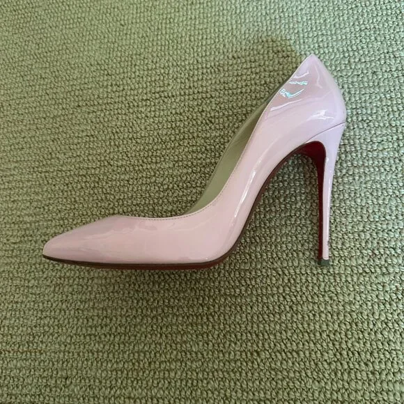 Christian Louboutin Patent Pink Stiletto Pumps - Picture 8 of 11